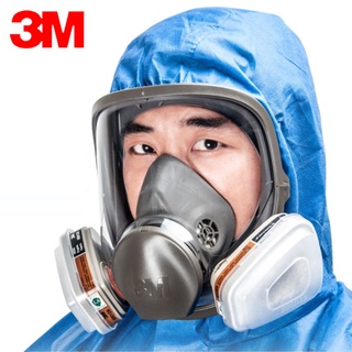 3m 6800 หน้ากากซิลิโคนแบบเต็มหน้าป้องกันฝุ่นฟอร์มาลดีไฮด์สเปรย์ป้องกันสี