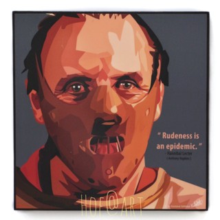 Hannibal Lecter ฮันนิบาล เลกเตอร์ ฆาตกรโรคจิต Anthony Hopkins รูปภาพ​ติด​ผนัง ​pop​ art กรอบรูป แต่งบ้าน ของขวัญ รูปภาพ