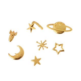 senng starry sky universe epoxy เรซิ่นฟิลเลอร์ทําเครื่องประดับ 7 ชิ้น