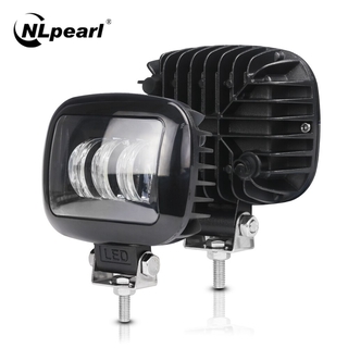 NLpearl 2x 5 นิ้ว 12 V 24 V Spotlight LED Light Bar Offroad 30W สแควร์ไฟ LED ทำงานสำหรับรถบรรทุกรถจี๊ปเรือรถแทรกเตอร์รถ LED ไฟหน้า