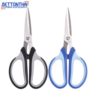 Deli 6018 Scissors กรรไกร ขนาด 6 นิ้ว คละสี1ชิ้น กรรไกรตัดผ้า  อุปกรณ์ตัด เครื่องเขียน อุปกรณ์ตัดผ้า กรรไกรอเนกประสงค์