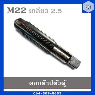 ดอกต๊าปเกลียว ต๊าปตัวผู้ ขนาด M22 เกลียว 2.5 SKH (มือสอง สภาพดี)