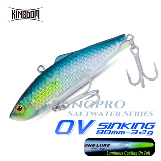 Kingdom เหยื่อตกปลาโลหะ VIB Blade Lure 90 มม. 32 กรัม 3D