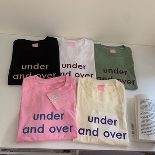 เสื้อยืดโอเวอร์ไซส์ปัก UNDER AND OVER