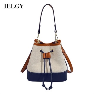 IELGY Korean version niche messenger bag womens large capacity bucket color matching