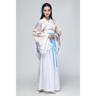 ผู้หญิงเสื้อผ้าชุด Hanfu ชุดเต้นรำดอกไม้ชุดเจ้าหญิง