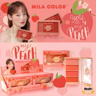 MC5018 บลัชออน​ Heng​ Fei​ 4 เฉดสี เนื้อ​แมท​ เนื้อชิ​มเมอร์​ ติดทน โทนส้ม โทนพีช โทนชมพู สวยคุ้มมากจ้า🍑🍓