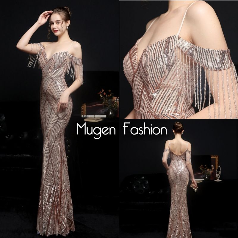 Mugen Fashion ชุดราตรี เดรสราตรี ชุดออกงาน เดรสออกงาน งานตรงปก เกรดพรีเมี่ยม