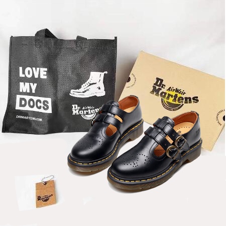 Dr.Martens หนัง T ประเภท Mary Jane รองเท้าผู้หญิง Mary Jane รองเท้า Brogue หนัง Oxford รองเท้า 34-41