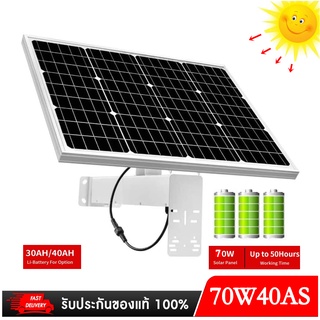 โซล่าเซลล์ 70W40A solarcell แผงพลังงานแสงอาทิตย์เซลล์ พลังงานแสงอาทิตย์ชุดแบตเตอรี่  เก็บพลังงานไฟฟ้า