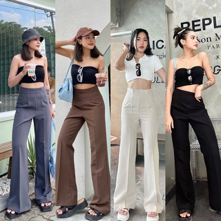 Bell pants กางเกงผ้าทรงขาม้า ทรงเอวสูงเก็บทรงสุด JEANSBYPAT