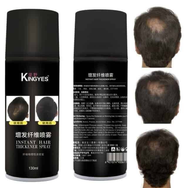 ***พร้อมส่ง***(ขวดใหญ่) kingyes hair spray สเปรย์ผม ปิดผมขาว ปิดผมบาง แก้ปัญหาหัวล้าน(ขวดดำ)