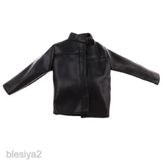 [BLESIYA2] 1/6 Scale PU Leather Male Jacket Coat Clothing for 12 Figure Accessories