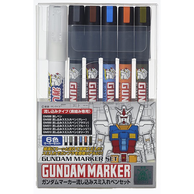 Pouring inking gundam marker set (เซ็ตจิ้มไหล) (GMS122)