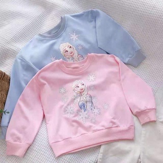 [พร้อมส่งจากไทย] เสื้อแขนยาวเอลซ่า เสื้อแขนยาวเจ้าหญิง Frozen เสื้อแขนยาวเด็กผู้หญิงน่ารัก