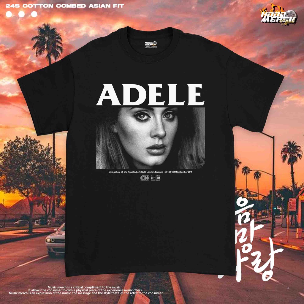 เสื้อยืดคอกลมเสื้อยืดแขนสั้น พิมพ์ลาย ADELE Music ADELE SHIRT ADELE MERCH สําหรับผู้ชายผ้าฝ้ายแท้