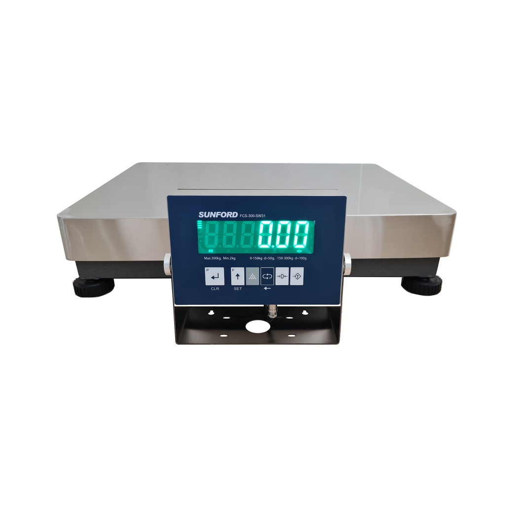 SUNFORD FCS-300-SW31 เครื่องชั่งดิจิตอล 300 กิโลกรัม หัวอ่าน จานชั่งสแตนเลสขนาดใหญ่ ต่อคอมพิวเตอร์ได้