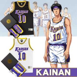 เสื้อกีฬาบาสเก็ตบอลลําลอง พิมพ์ลาย Slam Dunk Kainan No.10 Kiyota Nobunaga