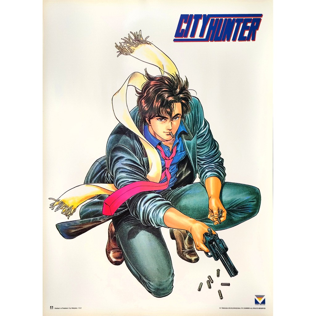 โปสเตอร์ อาบมัน หนัง การ์ตูน ซิตี้ฮันเตอร์ City Hunter シティーハンター 1985 POSTER 14.4"x21" นิ้ว Japan Anime Manga V2