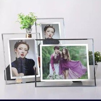กรอบรูปกระจกคริสตัล ขนาด A4 สวย ใส (สินค้าขายดี)
