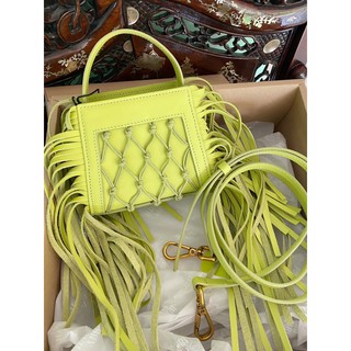 new✨ PIPATCHARA MINI AMU BAG FRINGES สี lime