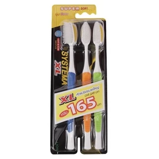 🪥 🦷🪥🦷( แพค 3 ด้าม)Systema แปรงสีฟัน ซิสเทมม่า XL แพ็ค 3 ด้าม(คละสี) 🪥🦷🪥 🦷