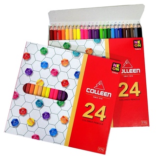 คอลลีน ดินสอ สีไม้ 24แท่ง 24สี ของแท้ พร้อมส่ง Colleen 24 Colored Pencils.