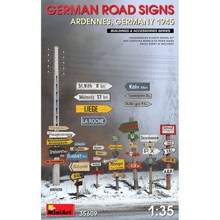 MiniArt 1/35 MI35609 GERMAN ROAD SIGNS ARDENNES GER.1945