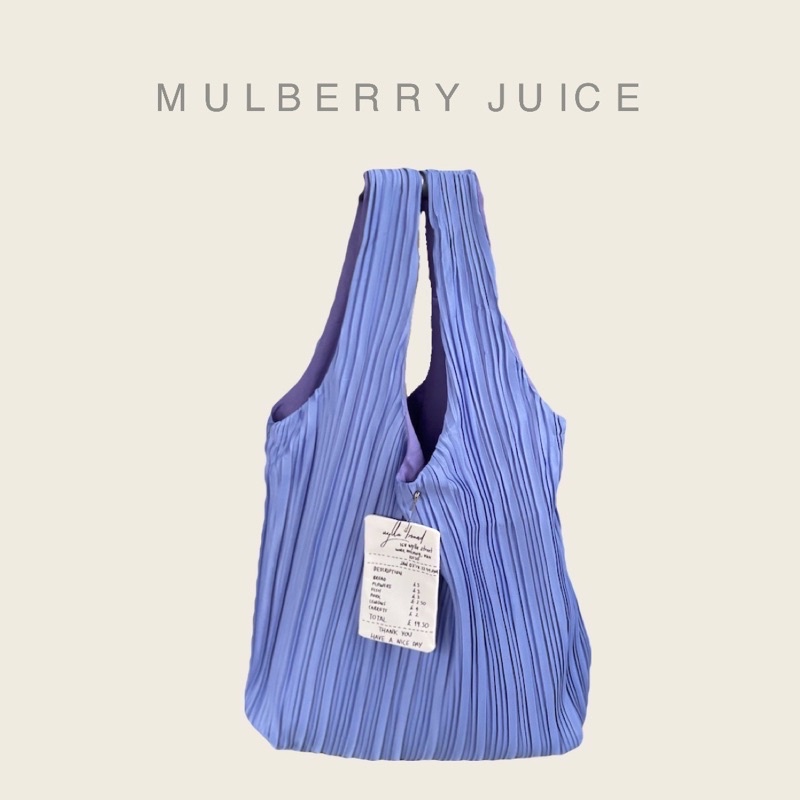 bagWyllabrand กระเป๋าผ้าพลีท Mulberry juice