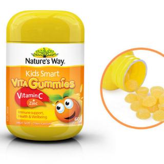 Nature’s Way Kids Smart Vita Gummies Vitamin C + Zinc Fudge Natures Way วิถีธรรมชาติ เด็กฉลาด วิตามินซี + สังกะสี ฟัดจ์