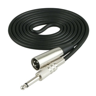 XLR 3-Pin Male to 6.35mm 1/4" TRS Male Mono Microphone Cable Cord Plugs(1.8m,3m,5m)