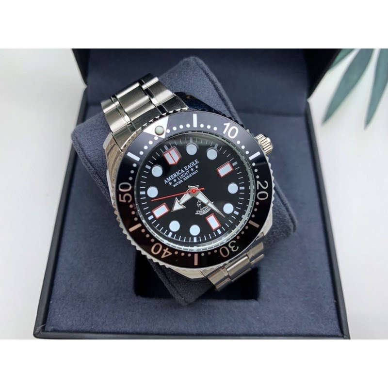 ส่งจากไทย EG-3300 นาฬิกาข้อมือผู้ชาย AMERICA EAGLE สายสแตนเลส นาฬิกาข้อมือราคาถูก
