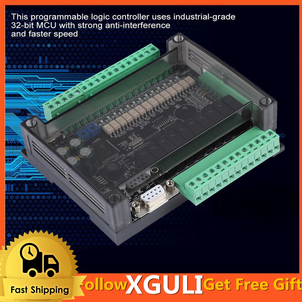 PLC อุตสาหกรรม FX3U-24MR รีเลย์บอร์ดควบคุมที่ตั้งโปรแกรมได้