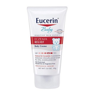 USA แท้100% หลอดใหญ่ 5oz ครีมผื่นแพ้ Eucerin, Baby, Eczema Relief, Body Creme,