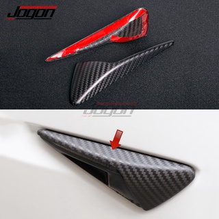 Tesla อุปกรณ์เสริมReal Carbon Fiber For Tesla Model 3 1722 S 12 19 X 2016  22 Model Y Car Side Marker Turn Signal Cover