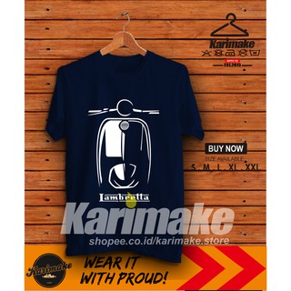 ―― คาเรียน Make Lambretta J125 Motorcycle T-Shirt Automotive Shirt
