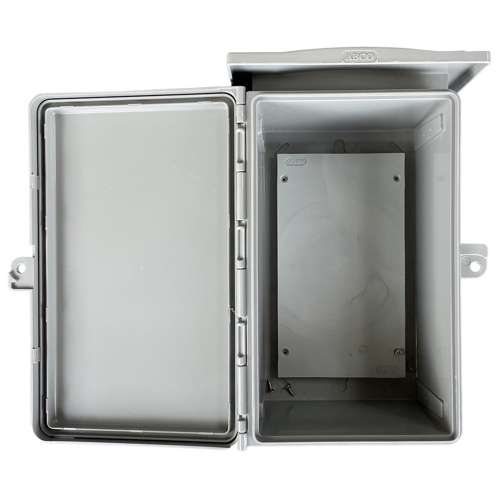 ABCO ตู้พลาสติกกันน้ำ ฝาทึบ มีหลังคา 7x12 นิ้ว A-CA712 มี 2 สี สีขาวและสีเทา - รูปที่ 4