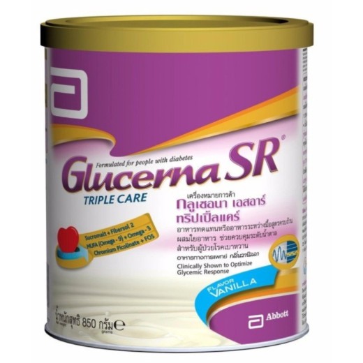 TT GLUCERNA กลูเซอนา เอสอาร์ ทริปเปิ้ลแคร์ 850 กรัม GLUCERNA SR TRIPLECARE POWDER 850 G