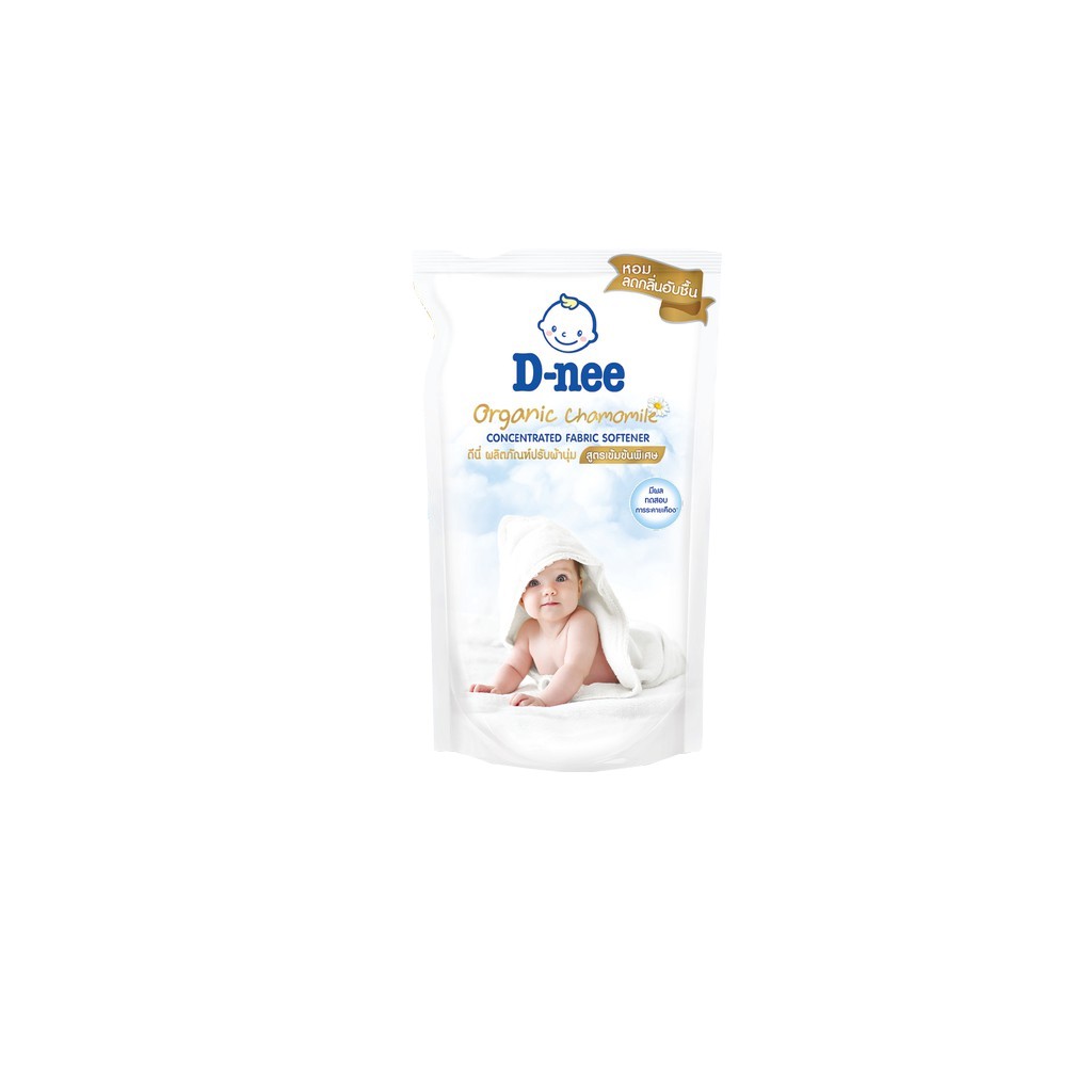 D-nee น้ำยาปรับผ้านุ่ม สูตรเข้มข้นพิเศษ Organic Chamomile ชนิดเติม ขนาด 500 มล. (แพ็ค 3)