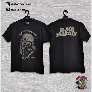 เสื้อยืดลําลอง ผ้าฝ้าย 100% แขนสั้น คอกลม พิมพ์ลาย black SABBATH IRON MAN UNISEX FULL BY SKULL OF ROCK lelaki สีดํา พลัสไซซ์ XS-XXXL สําหรับผู้ชาย ของขวัญวันเกิด