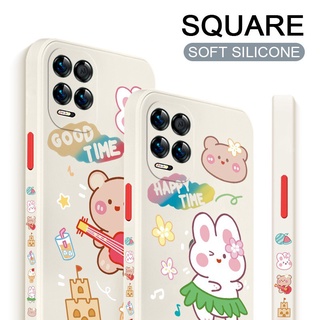 Casing Oppo Realme 8 Pro 7i C17 C20 C20A C11 2021 Cute Cartoon Soft Case Liquid Silicone Side Painting Phone Cover