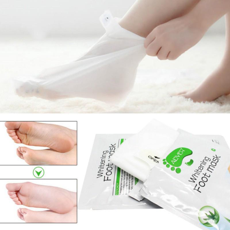 มาร์คเท้า ถุงมาร์คเท้า ALIVER Exfoliating Foot Mask มาส์กเท้า มาร์กลอกเท้า foot mask กำจัดผิวเสีย