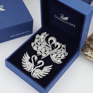 เข็มกลัด Swan Brooch  เพชรCZ 🔥