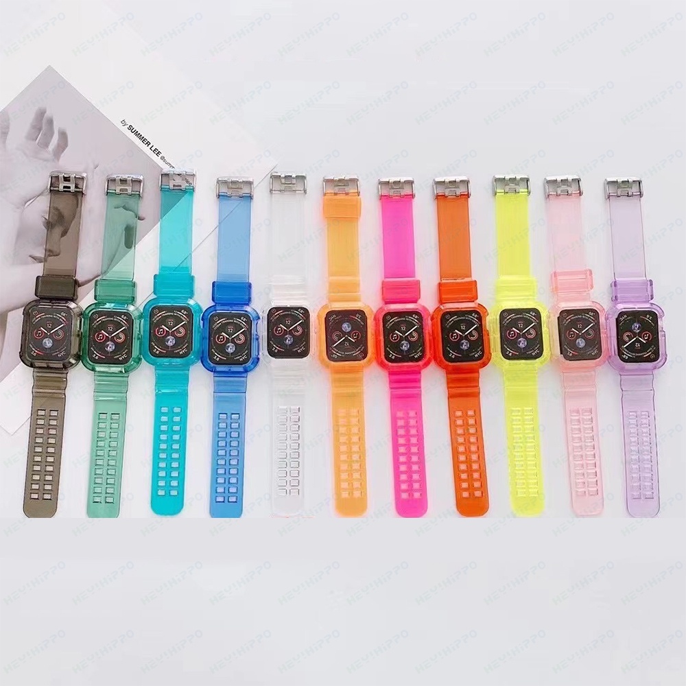สายนาฬิกาข้อมือ แบบใส สําหรับ iwatch7 41 มม. 45 มม. iwatch series 7 6 se 5 4 3 40 มม. 44 มม. 38 มม. 42 มม. - รูปที่ 3