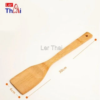 LerThai ตะหลิวไม้แท้ ไม้พายทำอาหาร ไม้พายครัว อุปกรณ์ทำอาหารทำอาหาร cooking spatula