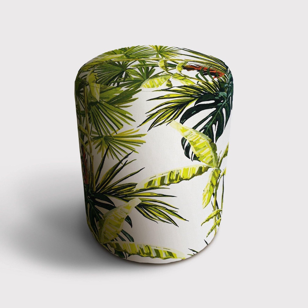 Tropical Jardin Stool base + Cover (Jim Thompson fabric)