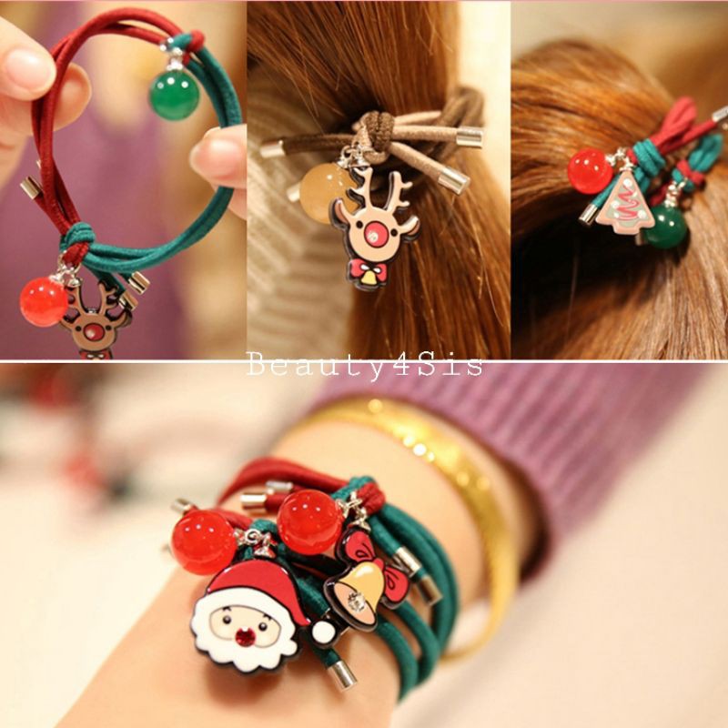 พร้อมส่งจากไทย ยางรัดผมX'Masน่ารักๆ