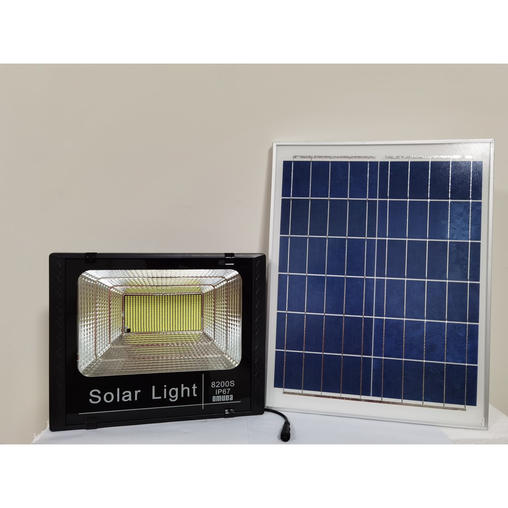 OMUDA_SHOP ไฟโซล่าเซลล์ สปอตไลท์ Solar LED โซล่าเซลล์ รุ่นพี่บิ๊ก jd-200W(8200S)-(PPS) แสงสีขาว