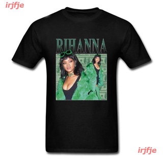 irjfje Rihanna สไตล์ตะวันตก เสื้อยืด ผู้หญิง ผู้ชาย สไตล์เกาหลีZhixiao Rihanna เสื้อยืดพิมพ์ลายขนาด 2T-6XL ดพิมพ์ลาย ดผ้