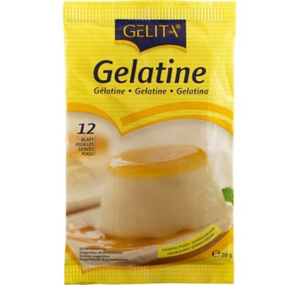 Gelita แผ่นเจลาติน ปริมาณ 20 กรัม /คีโตทานได้